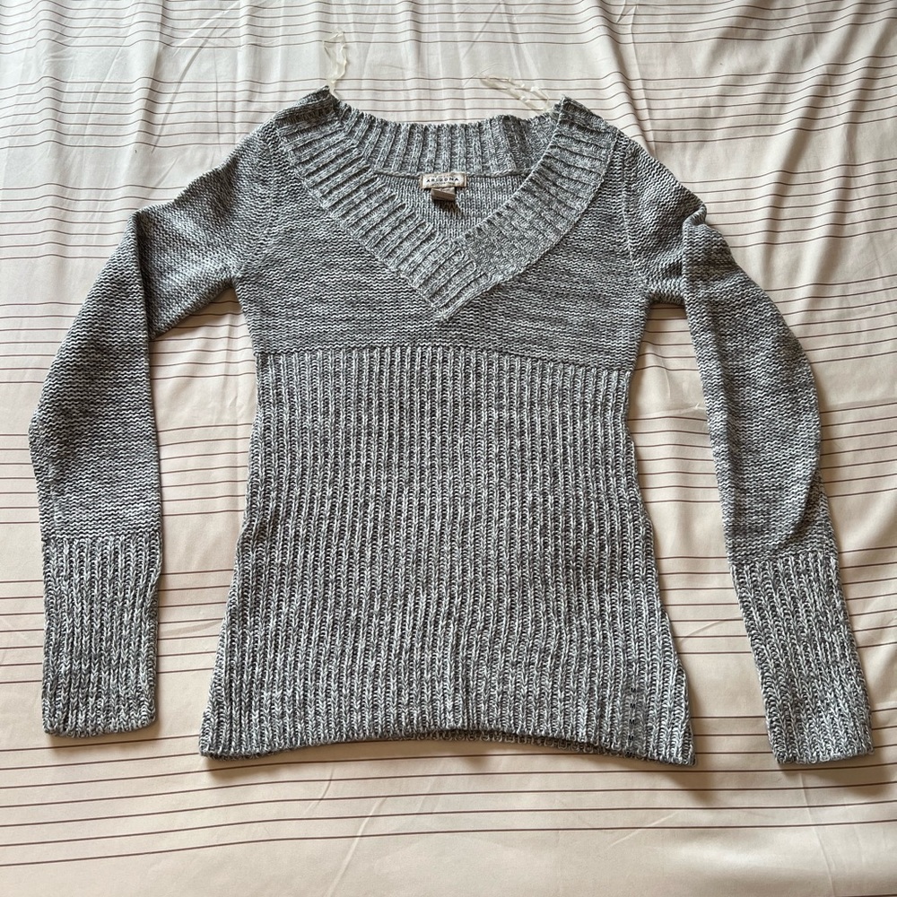 Grey V-Neck Sweater